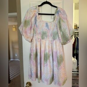 BTFL-life Pastel Smocked dress